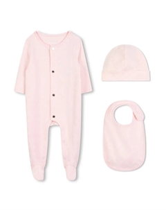 Детский комплект из трех частей из хлопка, пастельно-розовый Michael kors