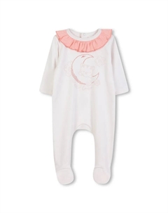 Хлопковая детская пижама с рюшами, розовый Kenzo kids