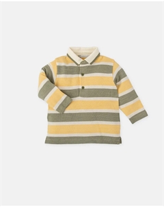 Детская рубашка-поло с длинными рукавами в полоску, мультиколор Tutto piccolo