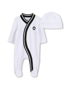 Детский комплект пижама с подходящей шапочкой, белый Boss kidswear