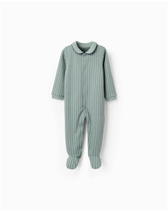 Детская пижама 100% хлопок в полоску, зеленый Zippy