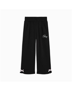 Широкие флисовые штаны для маленьких детей Bow Society, черный Puma