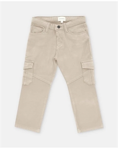 Детские брюки карго с поясными шлевками бежевого цвета Martin aranda