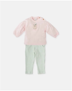 Детский комплект из двух частей с ежиком и лепестками, розовый Tutto piccolo