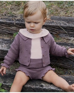 Джемпер вязки платочной, фиолетовый Сфера