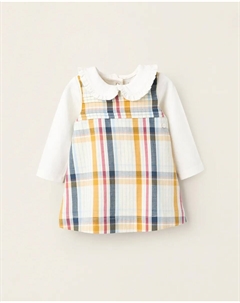 Комплект для младенца 100% хлопок в клетку, белый Zippy