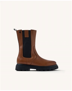 Ботинки для девочки типа челси с рельефной подошвой и мягкой стелькой, светло-коричневый Gioseppo