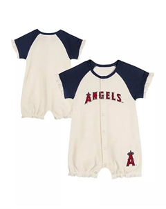 Детский комбинезон с рукавом реглан Los Angeles Angels белого цвета Outerstuff
