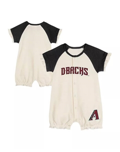 Детский комбинезон с рукавом реглан Arizona Diamondbacks Slide Run белого цвета для мальчиков и девочек Outerstuff