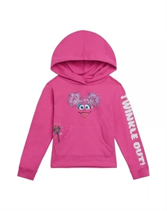 Детский худи с капюшоном для девочки в семейном стиле Cosplay, розовый Sesame street