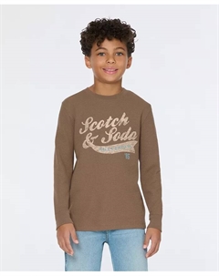 Футболка с длинным рукавом и принтом для мальчиков-подростков Scotch&soda
