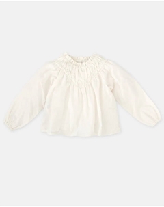 Белая детская блузка с металлической нитью, белый Tutto piccolo