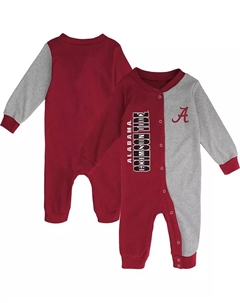 Детский комбинезон Alabama Crimson Tide Halftime двухцветный, мальчики и девочки, цвет: малиновый и серый меланж Outerstuff