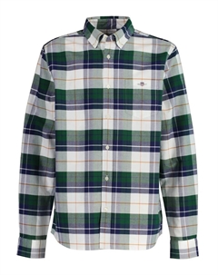 Рубашка с длинными рукавами в крупную клетку, зеленый Gant