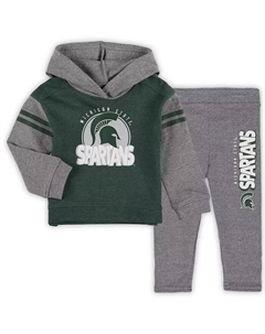 Детский набор для девочек: толстовка с капюшоном и леггинсы Michigan State Spartans Clubhouse (2 предмета) Outerstuff