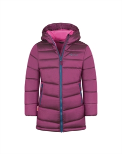 Зимнее пальто для девочек Trondheim светло-ягодное/мадера-синее/светло-пурпурное Trollkids