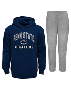 Детский комплект из флисовой толстовки с капюшоном и брюк Penn State Nittany Lions Play-By-Play для мальчиков и девочек, цвет: темно-синий/серый Outerstuff