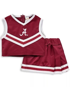 Детский комплект для черлидинга Alabama Crimson Tide из двух предметов, малиновый, для девочек Little king apparel