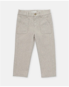 Брюки для малыша с петлями на поясе и карманами цвета камня Martin aranda