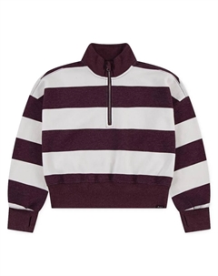 Стильный свитер с четвертной молнией для девочек, красный Abercrombie