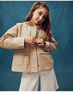 Детский анорак с капюшоном, бежевый Gap