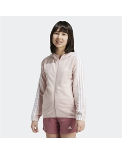 Куртка с капюшоном для девочек G 3S FZ HD, розовый/белый Adidas