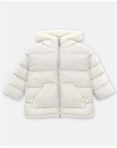 Детский пуховик с капюшоном на камне, светло-серый Martin aranda