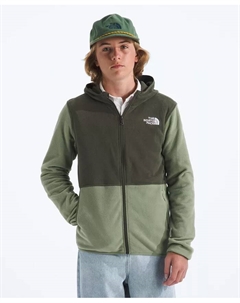 Большие парни ледник худи с полной молнией, зеленый The north face