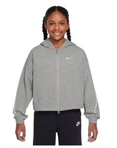 Спортивная одежда для девочек Dri-FIT флисовая толстовка, серый Nike