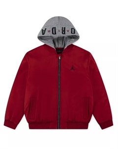 Мальчиковая худи-бомбер с крупным логотипом 2T-7, красный Jordan