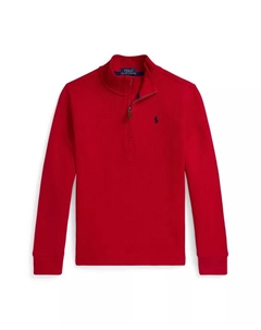 Пуловер Estate-Rib с застежкой-молнией на четверть длины для мальчиков 2-7 лет, красный Polo ralph lauren