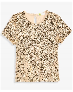 Детский топ с пайетками для девочек 5-20, золото Epic threads