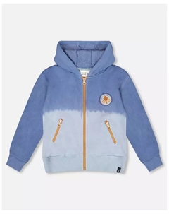 Мальчиковая худи с молнией синяя - детская Deux par deux