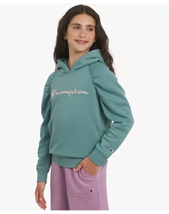 Большая толстовка с капюшоном для девочек, синий Champion