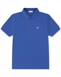 Хлопковая поло Petit Piqué для мальчиков 8-20 лет, синий Lacoste