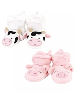 Пинетки из флиса для девочек, розовый Hudson baby