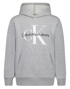 Мальчики 8-20 Old School Logo толстовка с капюшоном, серый Calvin klein