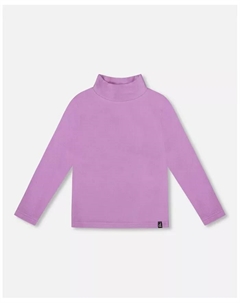 Детский топ с ребристым воротником-стойкой - очень мягкий, фиолетовый Deux par deux