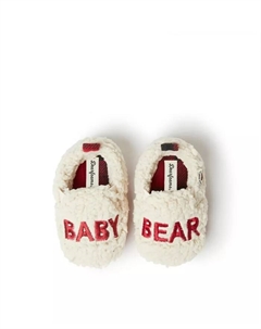 Детские тапочки с закрытой пяткой Baby Buffalo Check Bear, красный Dearfoams