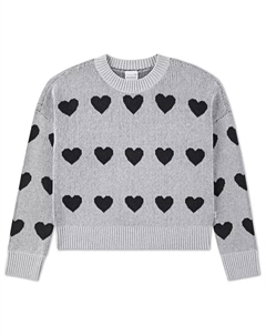 Детский свитер с разноцветными сердечками Abercrombie kids