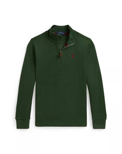Пуловер Estate-Rib с застежкой-молнией на четверть длины для мальчиков 2-7 лет, зеленый Polo ralph lauren