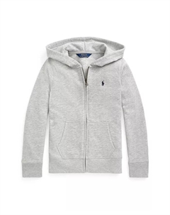 Детская флисовая худи с молнией для девочек 7-16 лет, серый Polo ralph lauren