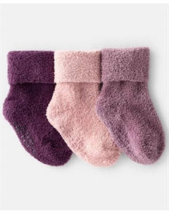 Детские носочки-угги для девочек, набор из 3 пар, мультиколор Carter`s