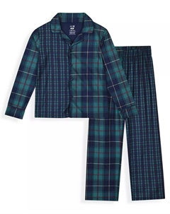 Мальчики 6-18 лет пижамный комплект из 2 предметов с длинным рукавом, зеленый Max & olivia