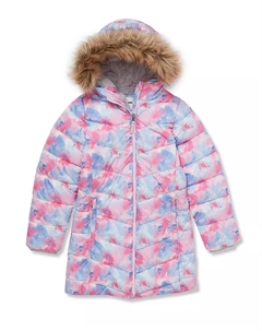 Детская парка с флисовой подкладкой, розовый Lands' end