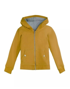 Детская худи с карманом на молнии из органического хлопка Fair Trade, желтый Mightly