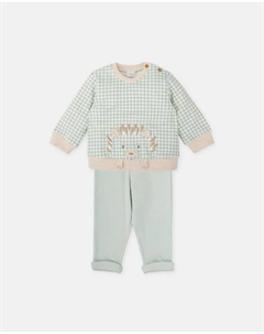 Детский комплект из двух предметов, ежик, аквамариновый, светло-зеленый Tutto piccolo