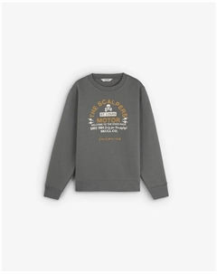 Детская толстовка без капюшона с принтом спереди, темно-серый Scalpers