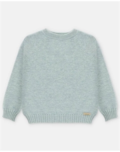 Детский джемпер с круглым вырезом светло-зеленого цвета Martin aranda