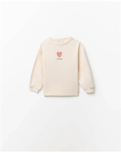 Толстовка с рисунком на передней части, светло-бежевый Сфера